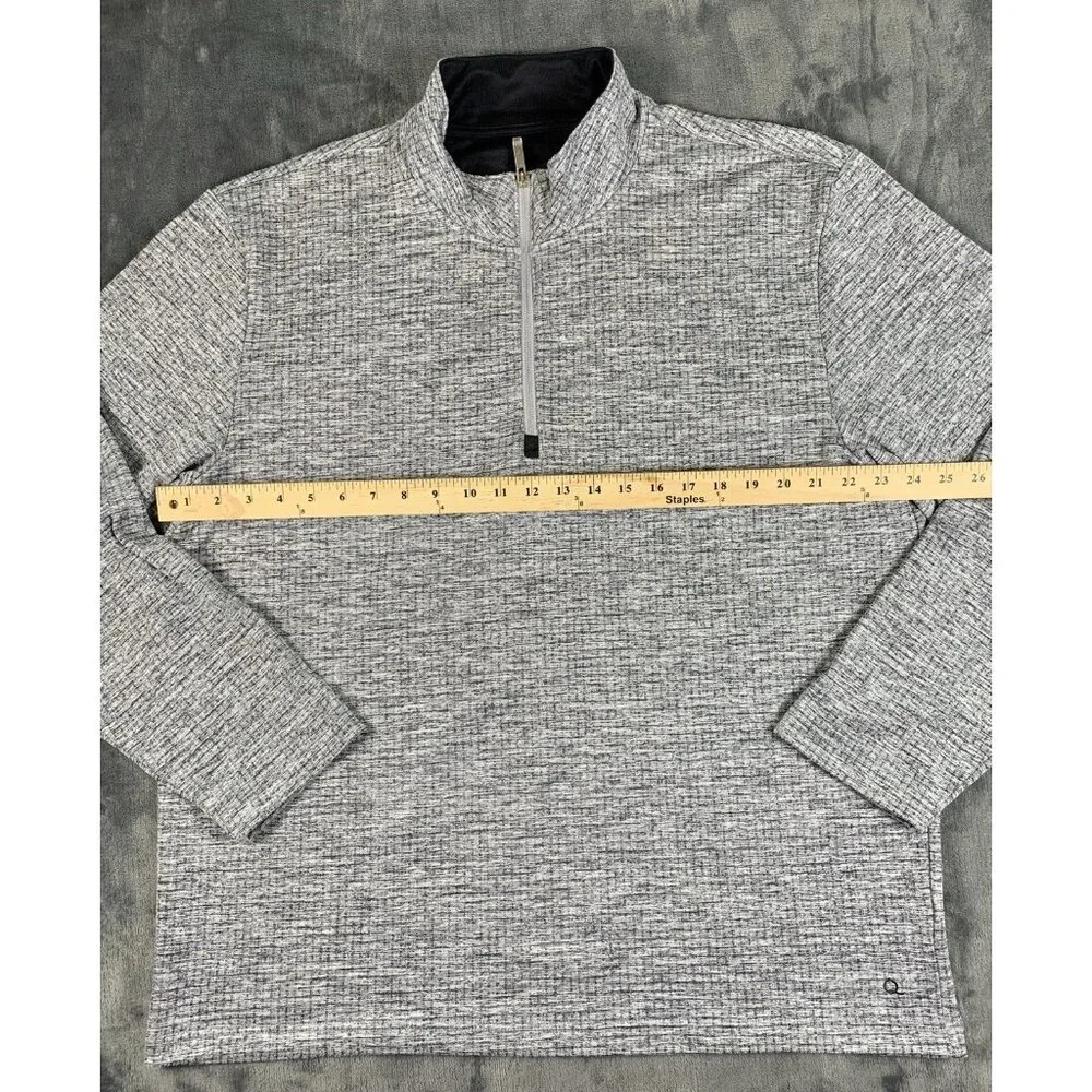 Quieti Men’s Sweater Sweatshirt Size XXL Gray Weekender Half Zip Pullover - Picture 6 of 7